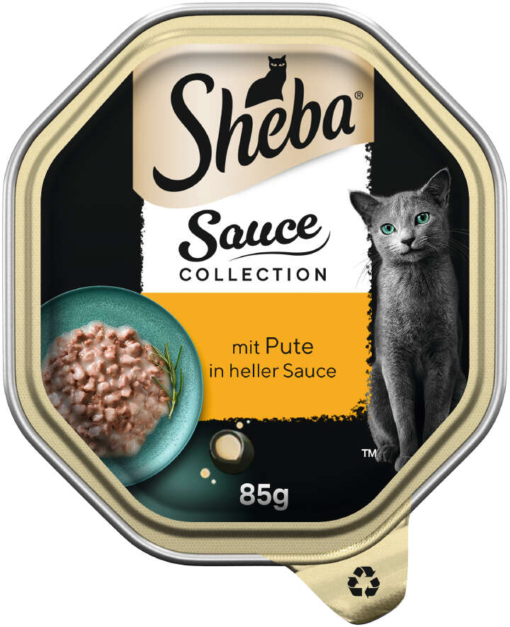 Sheba Katzen-Nassfutter Sauce Collection mit Pute in heller Sauce